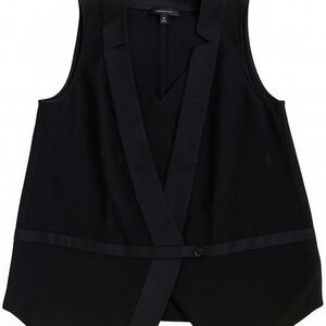 Banana Republic Black Tuxedo Vest Top